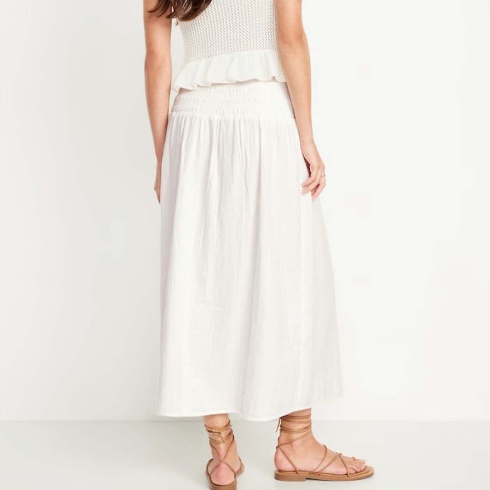 NWT 100% Cotton Maxi Skirt, L tall